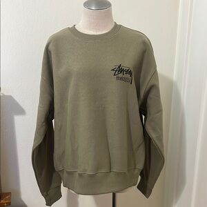 Stussy Honolulu Olive Crewneck Sweatshirt - Men